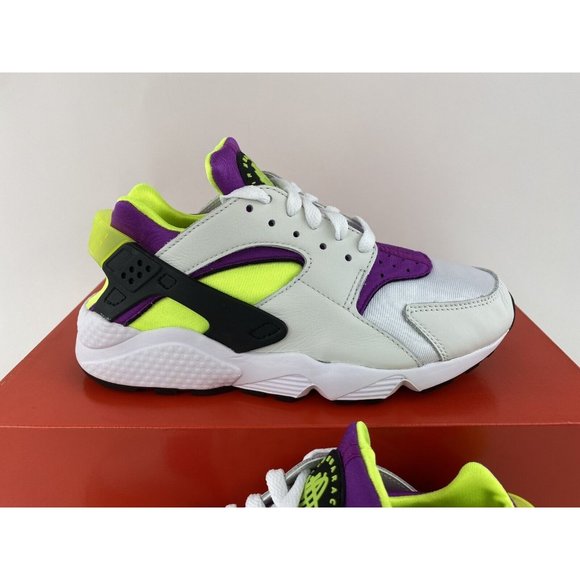 Nike Air Huarache Magenta Green White Women's Sneakers Shoes - Picture 5 of 12